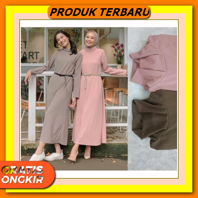 Tunik Crinkle Jaleela Atasan Wanita Casual Tunic Basic Polos Airflow Tunik Muslim Kekinian Wanita De