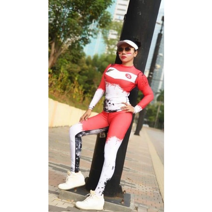 SETELAN BAJU OLAHRAGA/BAJU SENAM KEMERDEKAAN INDONESIA MERAH PUTIH