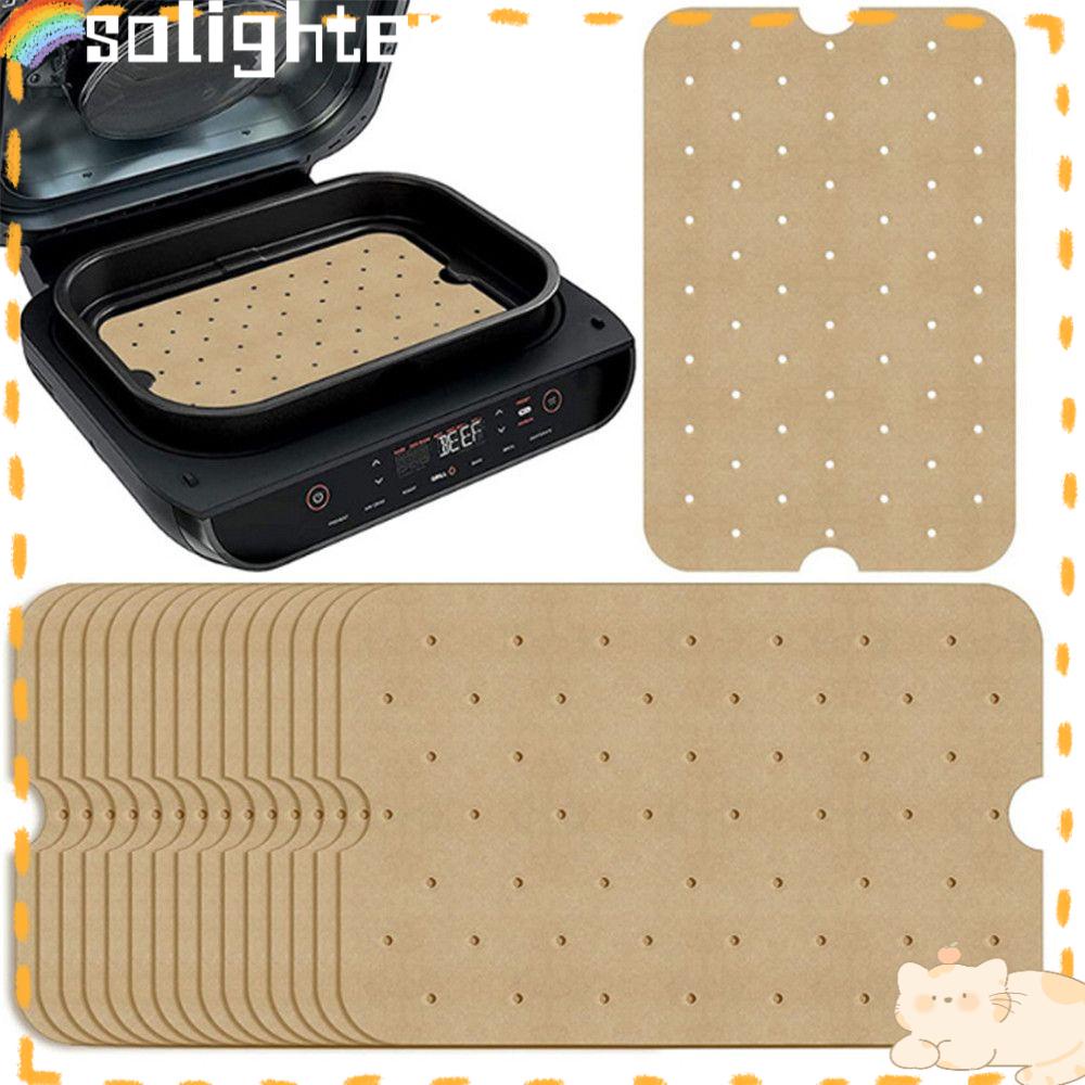 Solighter 100Pcs Kertas Alas Baking Tahan Panas Untuk Air Fryer