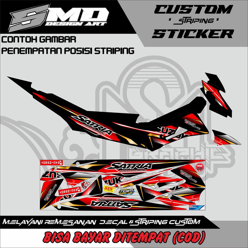 STRIPING VARIASI SATRIA FU FACELIFT SAYAP TYPE S RACING