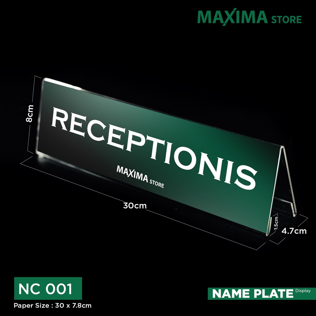 

papan nama akrilik / sign holder / display name desk