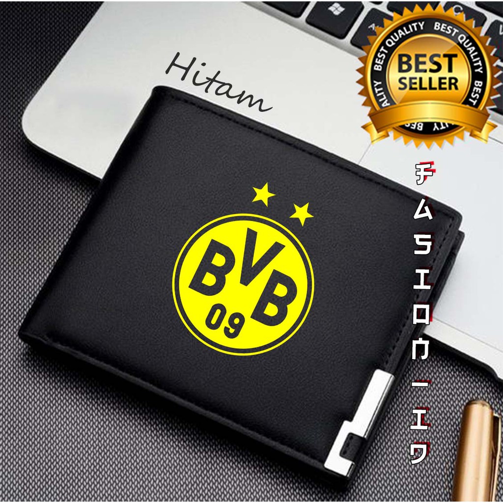 Dompet Kulit BORUSSIA DORTMUND BVB Pria  Simple elegan Terlaris Distro KAOS PRIA KEREN