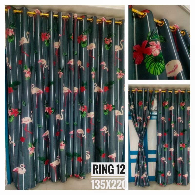 Gorden pintu gorden smokring gorden kain homemade termurah jendela