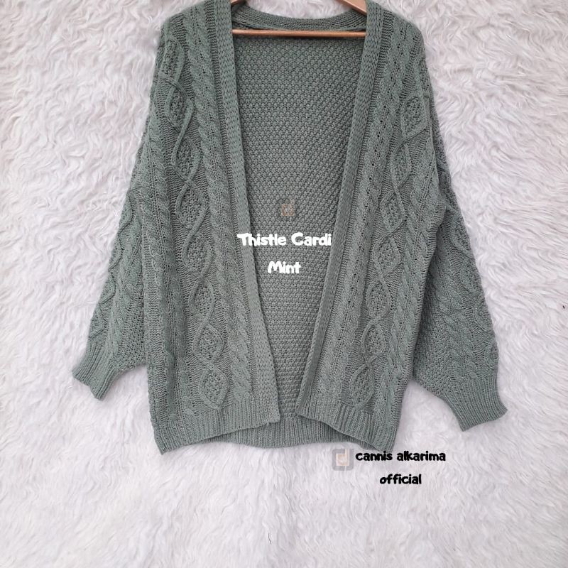 [NEW] Cardigan Cable Thistle Series - Cardigan Rajut Tebal-Cardigan Musim Dingin-4
