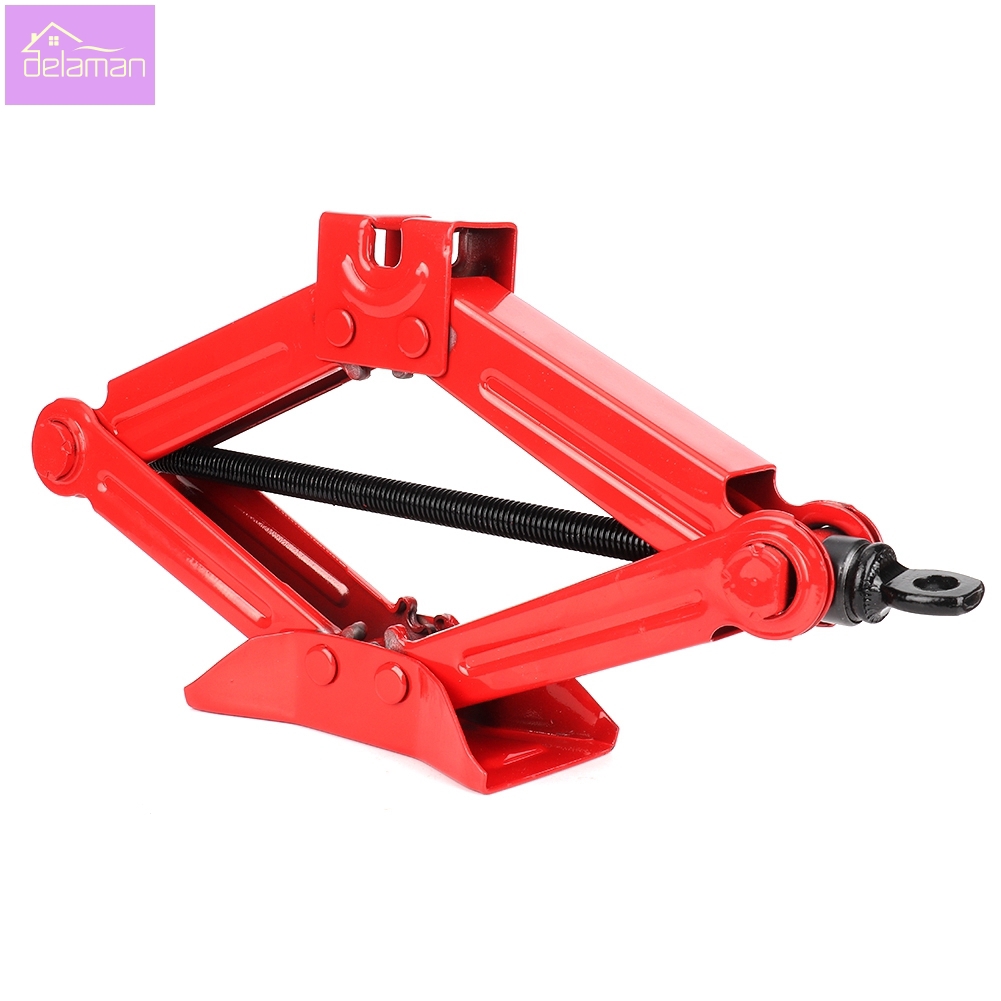 Car Automotive Scissor Jack Stainless Steel Chromed Emergency Crank Lift Stand Tool Shopee Indonesia