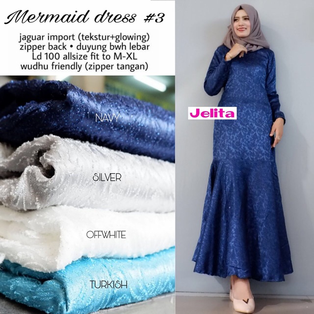 Dress Mermaid Gamis Putri Duyung Shopee Indonesia