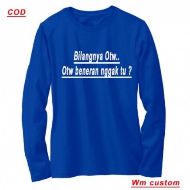 Kaos kata lengan panjang