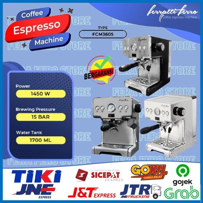 Mesin Kopi Espresso Ferrati Ferro Fcm3605 Fcm-3605 2Mazn9Xboa