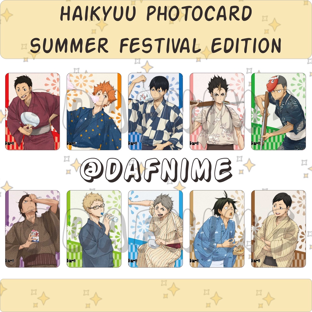 HAIKYUU SUMMER FESTIVAL EDITION PHOTOCARD ANIME