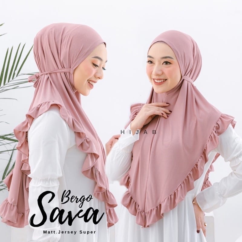 (KJI) HIJAB BERGO SAVA MARYAM INSTAN JERSEY