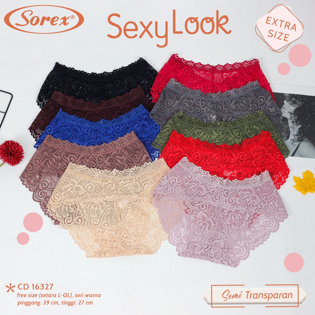 CD BROKAT SOREX 16327 FULL BRUKAT HALUS ALLSIZE PAKAIAN DALAM WANITA