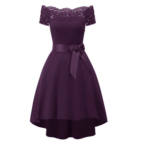 Gaun Malam Pendek Elegan Model Baru lengan pendek