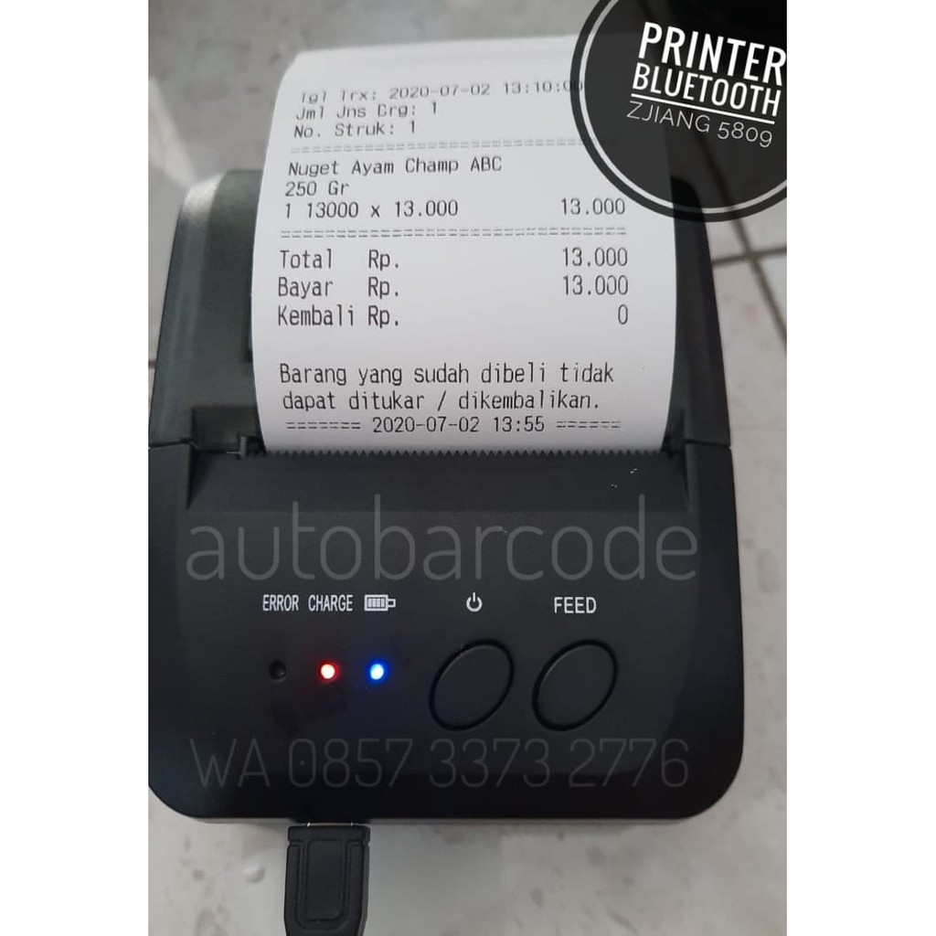 printer bluetooth zjiang 5809