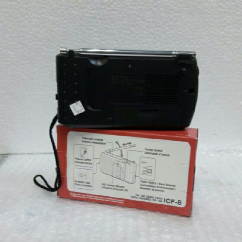 SONY RADIO LED INDICATOR FM AM ICF 8 ORIGINAL ASLI MANTAP