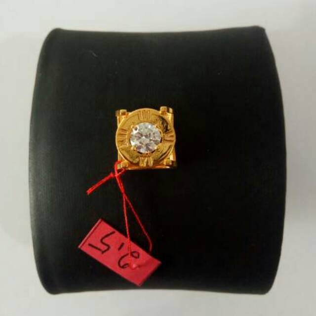 Liontin Emas asli model jam romawi