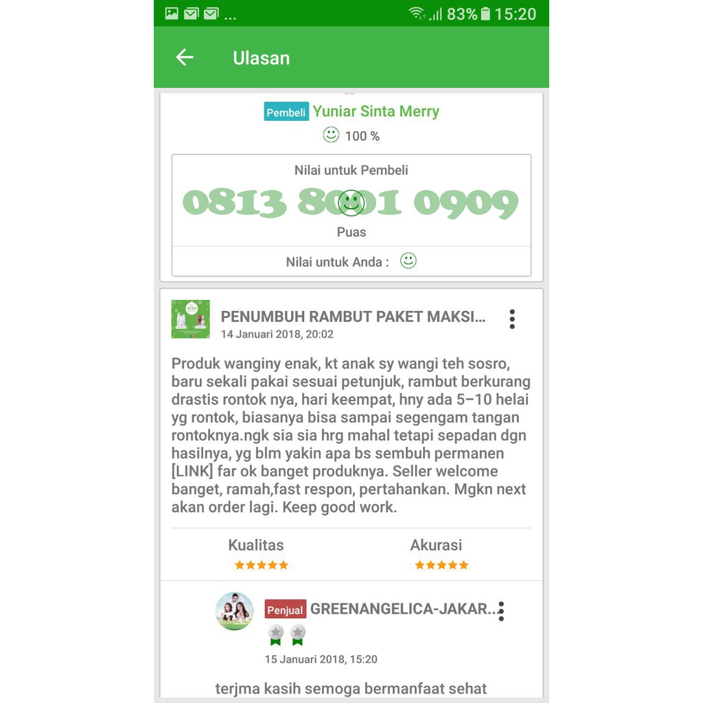 Ready Perawatan rambut botak & rontok menumbuhkan rambut secara alami bpom Terlaris