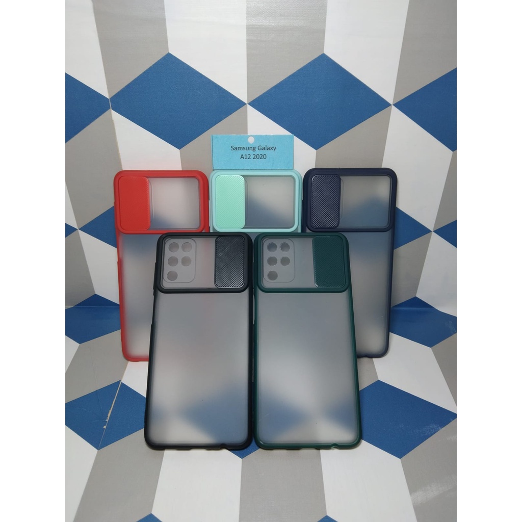 SAMSUNG A12 SOFT CASE DOVE PENUTUP CAMERA SLIDING KAMERA