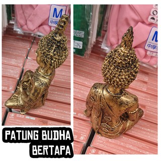 patung pajangan hiasan budha bertapa dekorasi  ruangan  