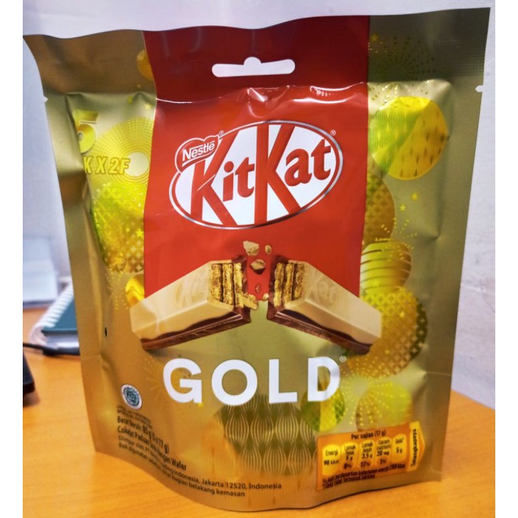 

Kitkat choco gold share bag 5's 85gr