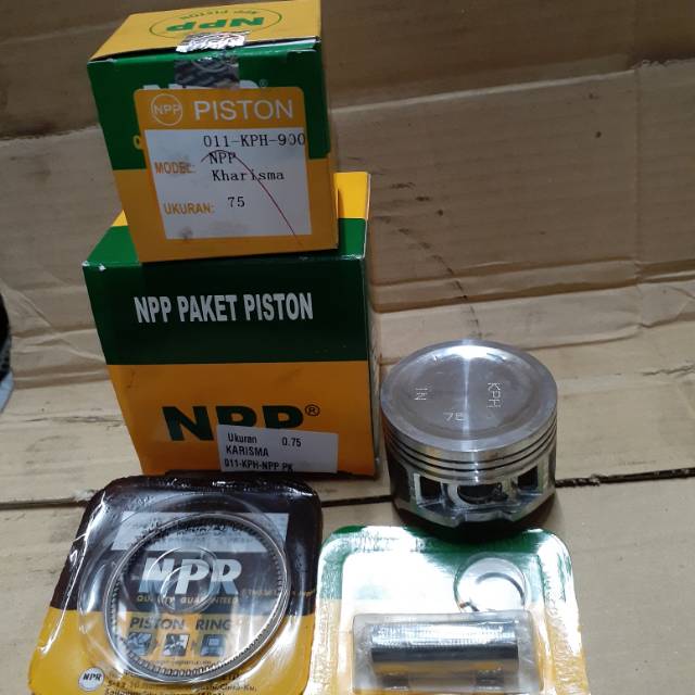 Piston kit karisma.supra x 125 oversize 75 npp