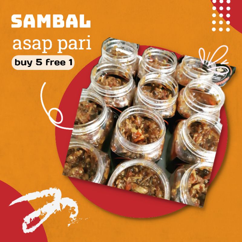SAMBAL ikan asap PARI   PEDASS