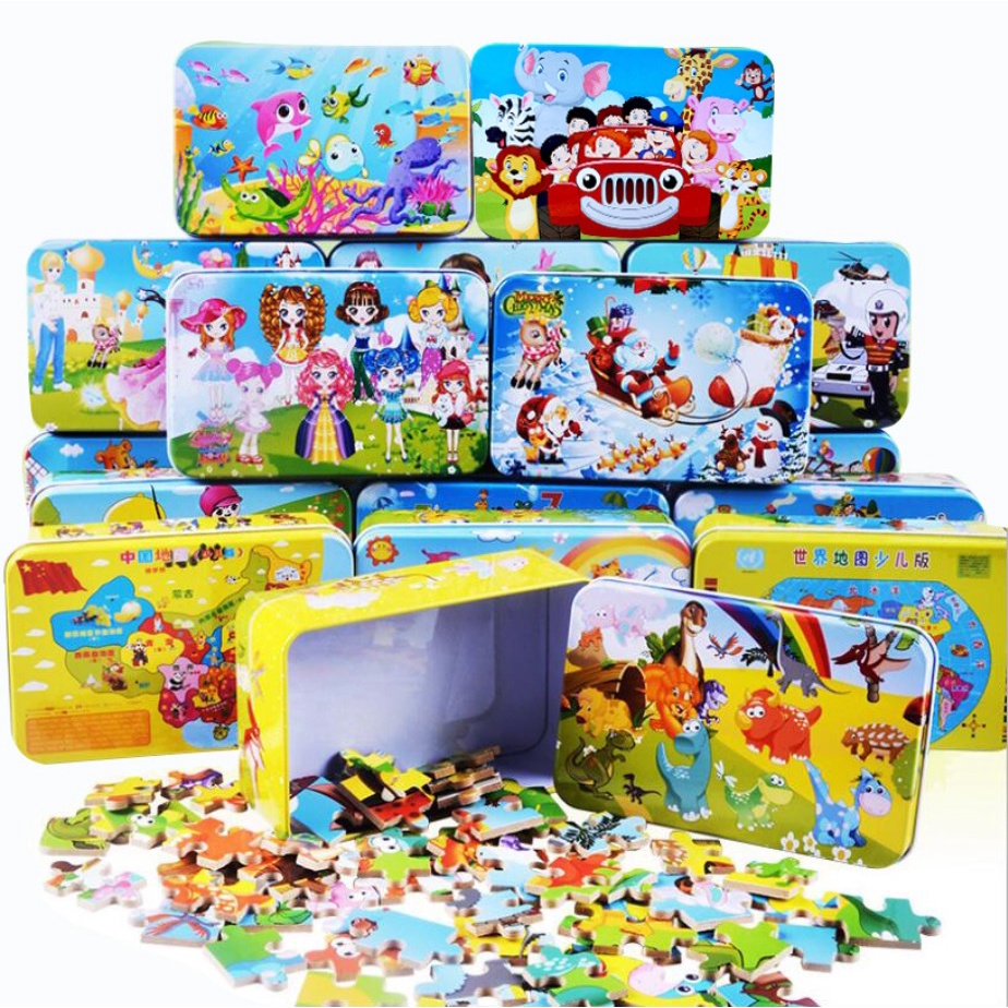 Mainan Edukasi Puzzle / Puzzle Anak Murah /Puzzle 60 Keping Lucu / puzzle kaleng isi 60 pcs