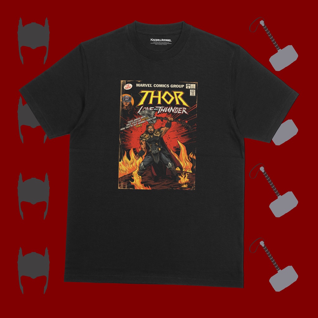 Kaos Marvel Thor "Thor Comic" - Kaos Thor Love And Thunder/Kaos Thor/Baju Thor Love And Thunder/Kaos