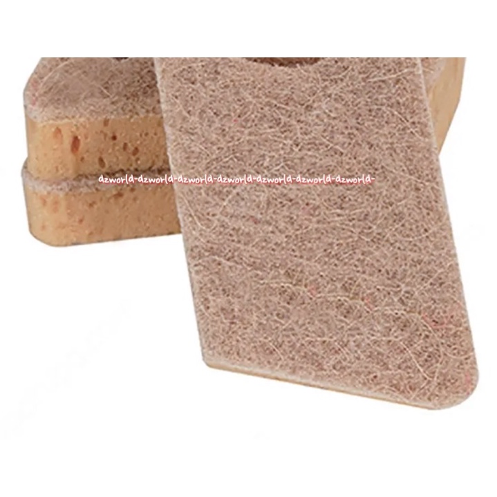 Proclean Spons Scrubber Sisal 3pcs Sponge Spon Cuci Piring Coklat Serat Dari Tumbuhan Pro Clean