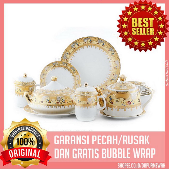 Perlengkapan Makan Dinner Set Vicenza Original 19 Buah - D82