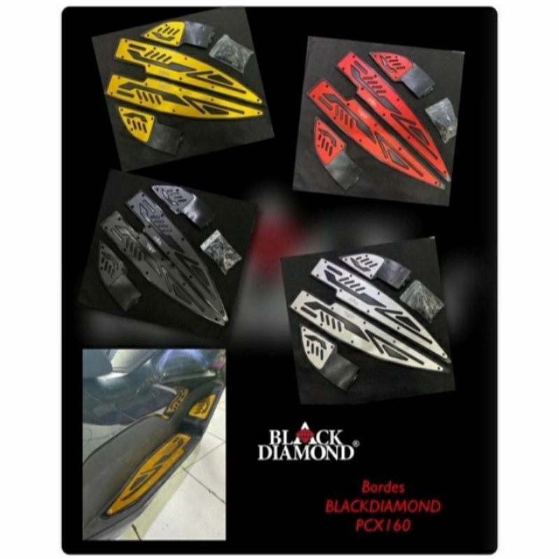 Bordes New PCX 160 2021 Pijakan kaki New PCX 160 2021 Black diamond