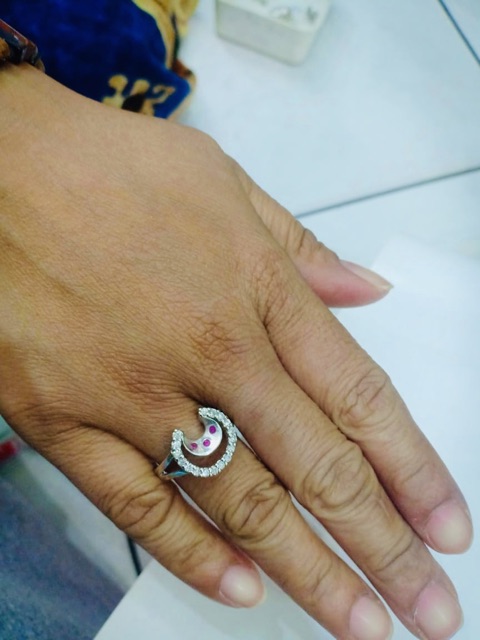 Cincin wanita , yaxiya , xuping , lapis emas putih