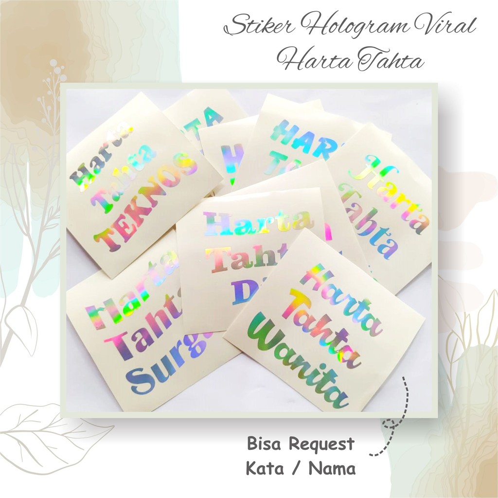 

STIKER VIRAL HARTA TAHTA - STICKER HOLOGRAM CUSTOM