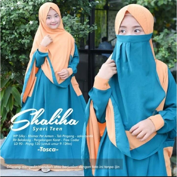 Gamis anak untuk usia 12-13-14-15 tahun set hijab pree cadar/Gamis anak model shalilah set hijab pree cadar/Gamis terlaris/terbaru bahan zara crepe premium/gamis anak remaja trendy/gamis ank remaj tanggu/Gamis anak remaja set hijab