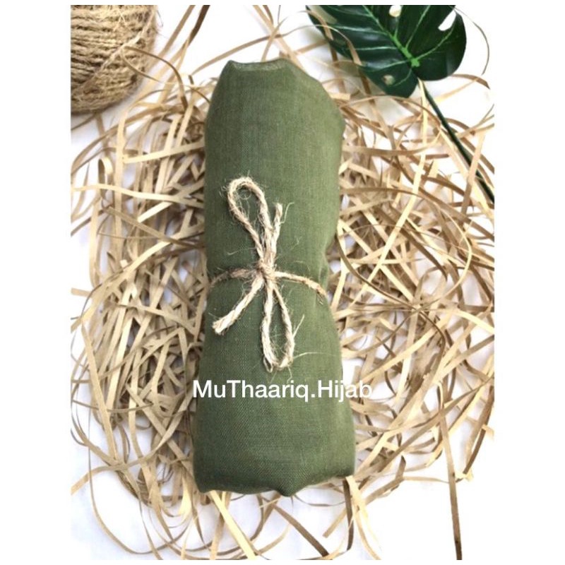 JILBAB PARIS PREMIUM ORIGINAL|| Hijab Segiempat Basic Jahit Tepi|| Kerudung Paris Premium Square Basic-Army