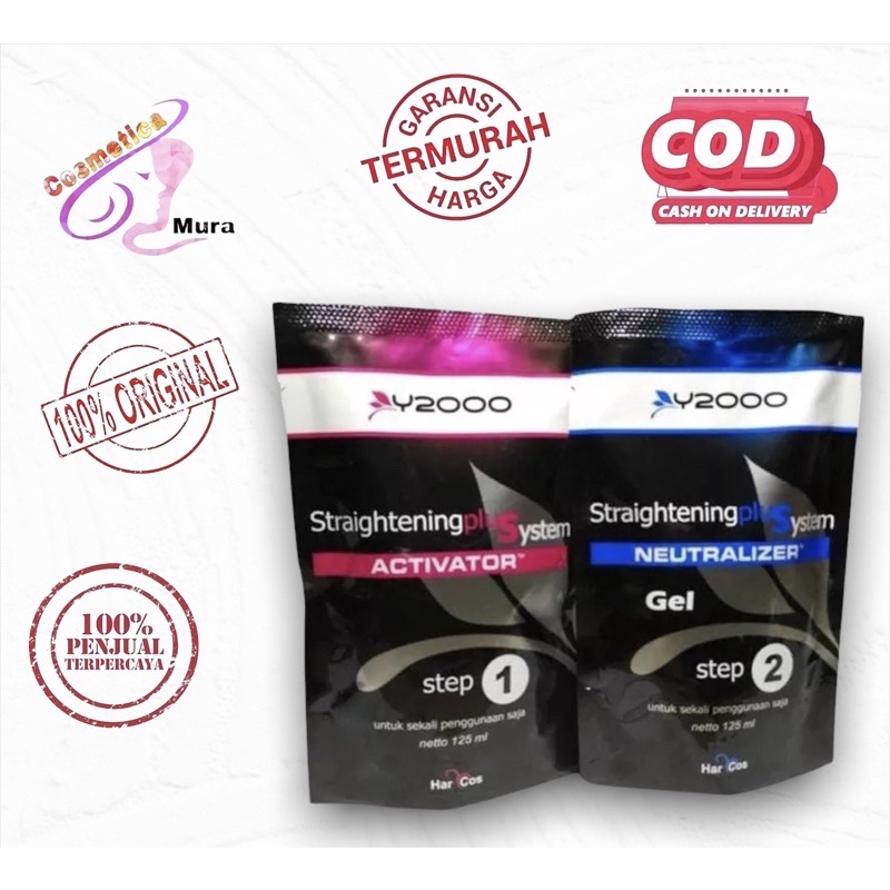 [ y2000 ] obat pelurus rambut y 2000 original step 1 dan step 2 / y2000 straightener plus system