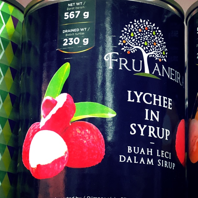 

Buah kaleng Lychee leci frutaneira per pcs