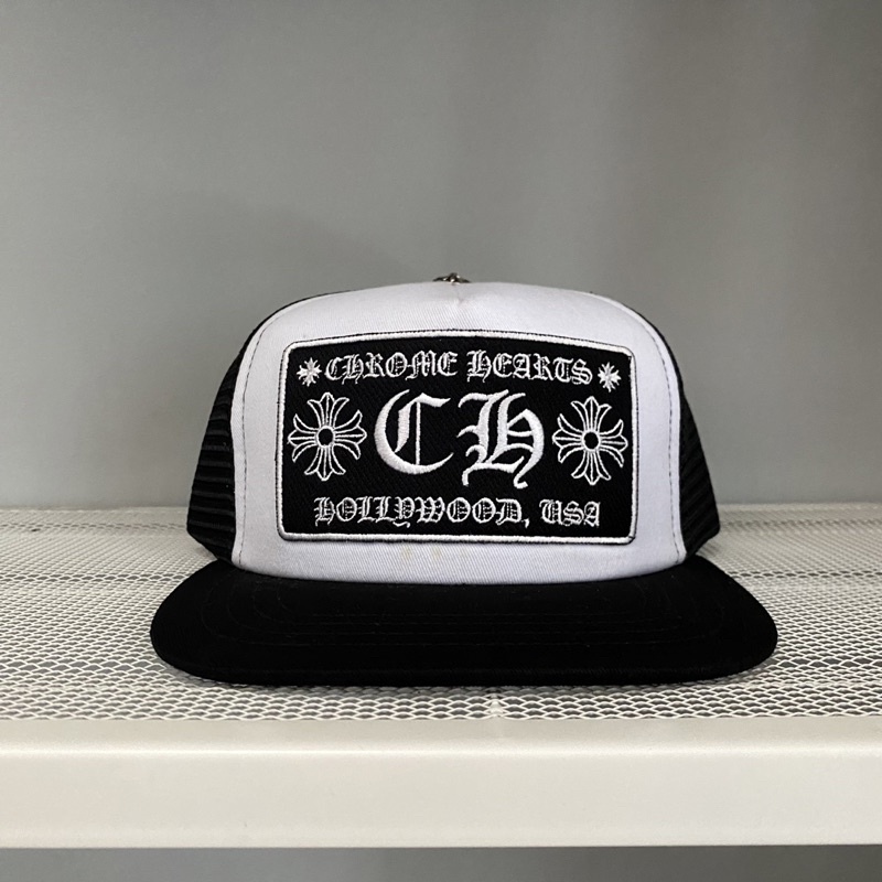 Topi  Chrome Hearts Hollywood USA (tag ori) Putih