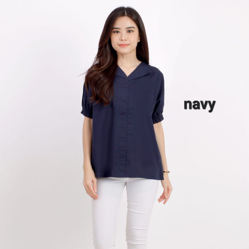 Blouse casual BA2640 polos lengan pendek / Baju atasan wanita
