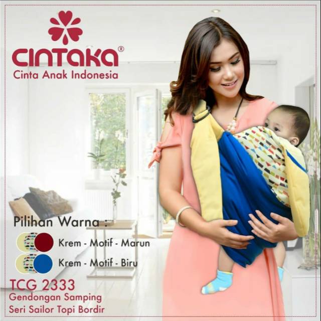 Cintaka Gendongan Bayi Samping Topi Bordir Cocok u/ Newborn Sailor Series - TCG 2333