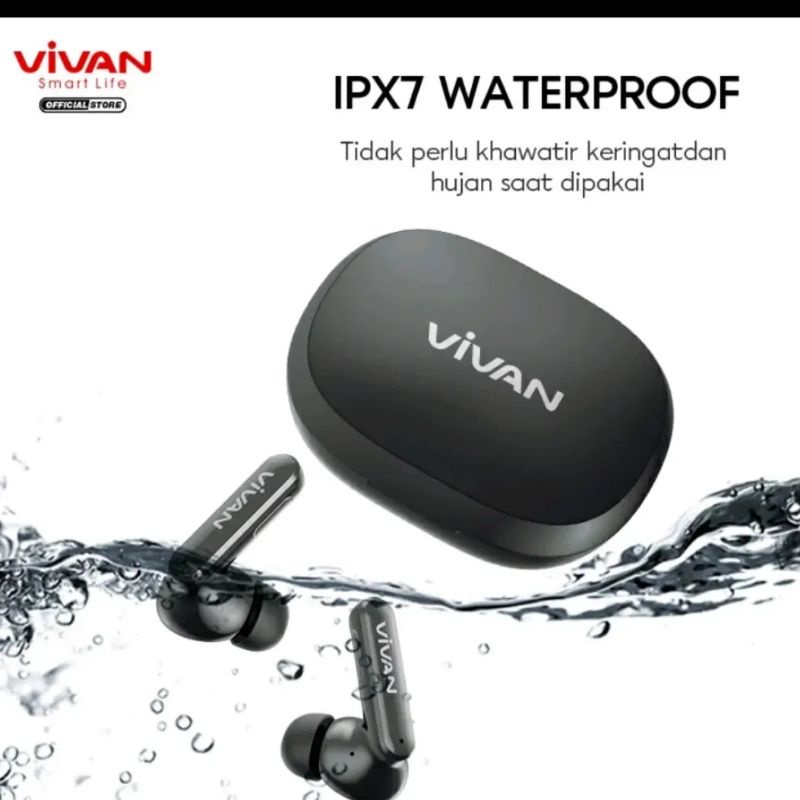 VIVAN T600NC Earphones Headset TWS Bluetooth 5.2 Waterproof IPX7 48