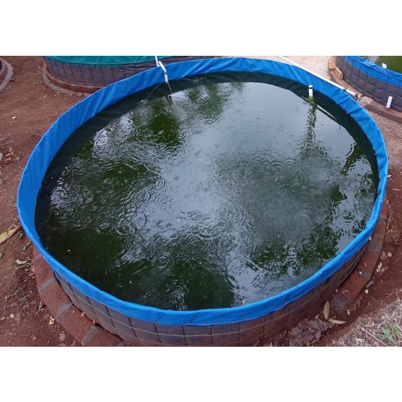 kolam terpal bulat orchid diameter 4m tinggi 1m terpal saja/kolam terpal bundar D4T1 terpal saja