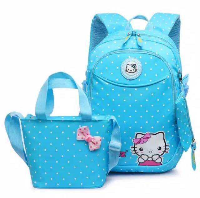 Tas Sekolah Anak Perempuan  - Tas Gendong Karakter Kartun Hello Kitty - Tas Ransel Anak Murah