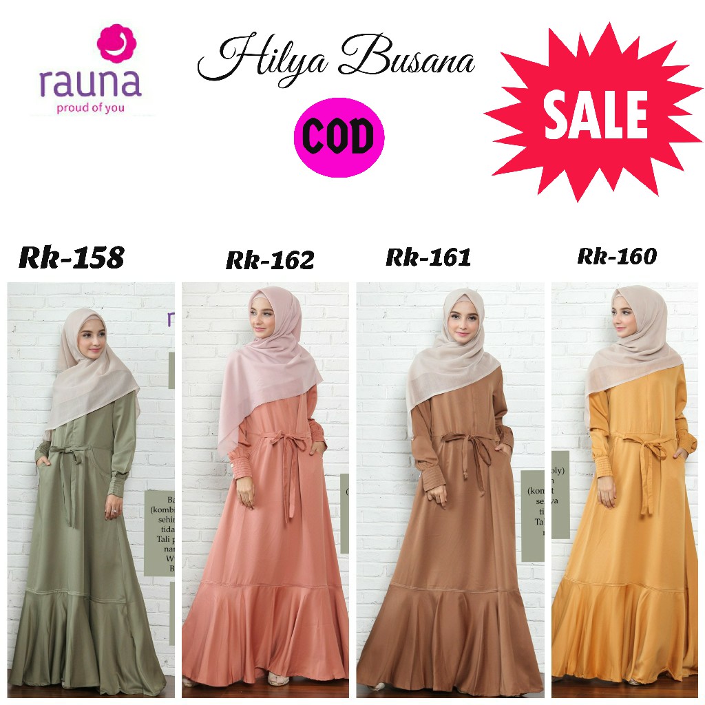 SALE Rauan Gamis Wanita / RK-160 / RK-161 / Fashion Muslim / BONUS Gamis Anak