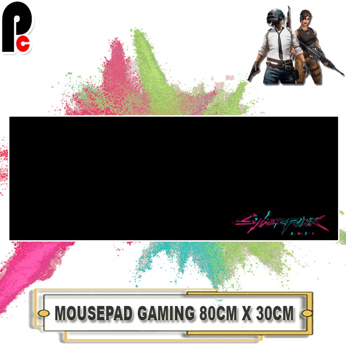 Mouse Pad / Mousepad Gaming Panjang Motif Cyberpunk Size 80x30Cm