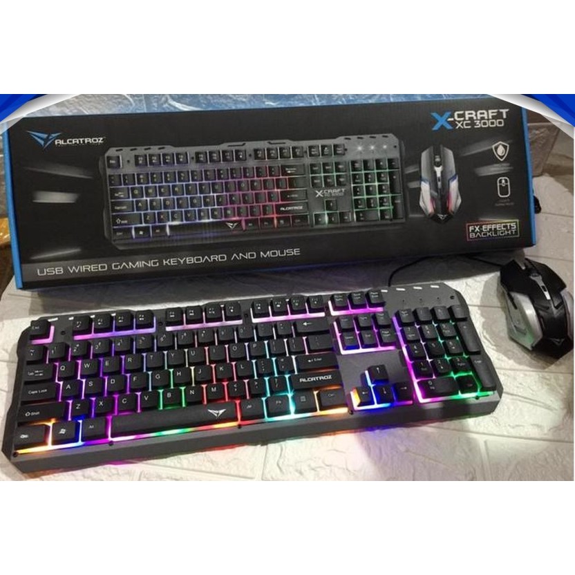 KEYBOARD MOUSE GAMING ALCATROZ XCRAFT XC3000