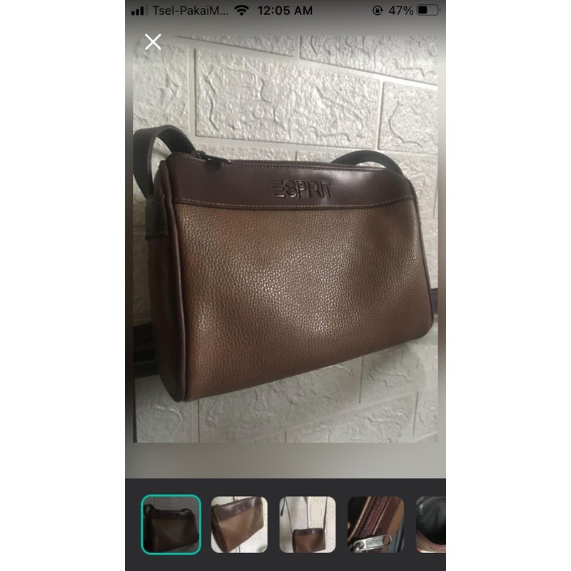 SLING BAG ESPRIT KULIT (preloved)