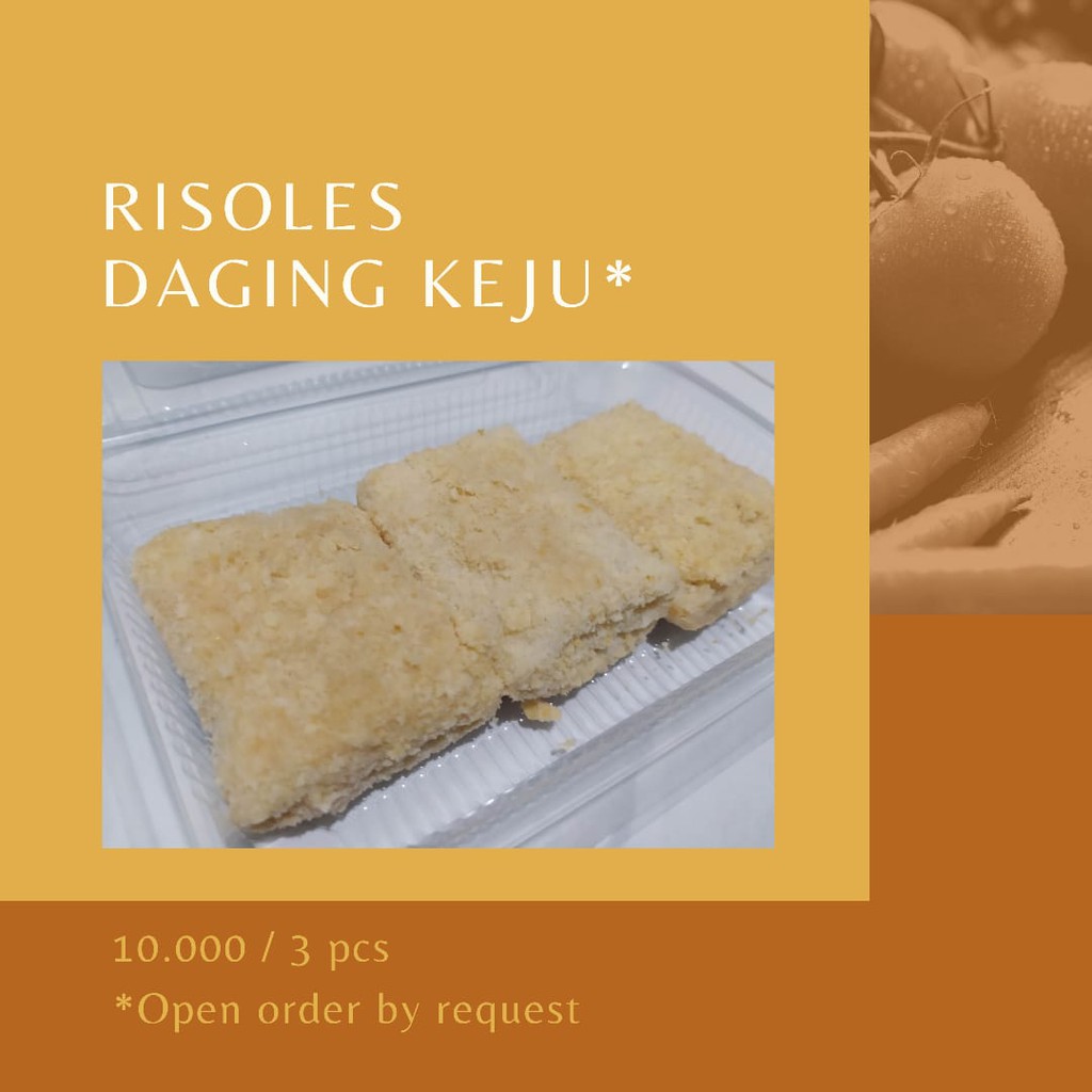 

Frozen Food/Snacks Risoles Isi Daging Keju (HOMEMADE)