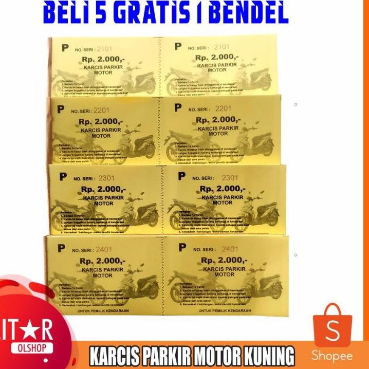 

PREMIUM Karcis Parkir Motor Kertas Warna Best Seller ,