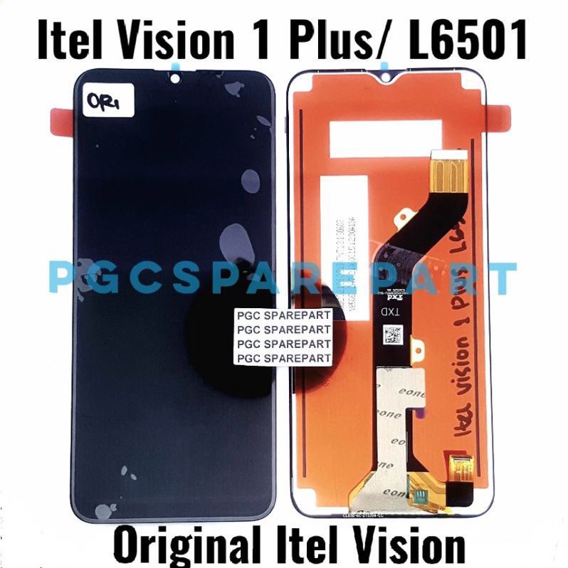 Original Oem LCD Touchscreen Fullset Itel Vision 1 Plus / L6501 / Vision1 Plus / Vision 1+ / itel Vi
