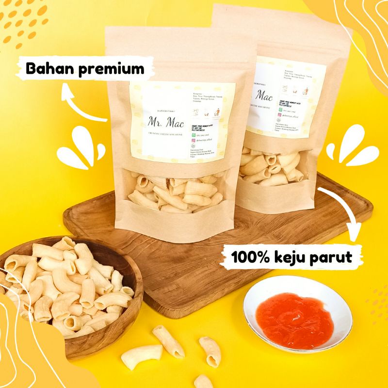 

CHEESE MACARONE/MAKARONI KEJU GURIH ENAK RENYAH MURAH BERKUALITAS ISI 80g BERAT SELURUH 90GR